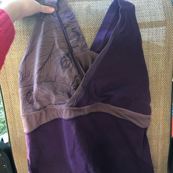 Lululemon Athletic top. Sz6.Sheer back Wide straps - Picture 2 of 5